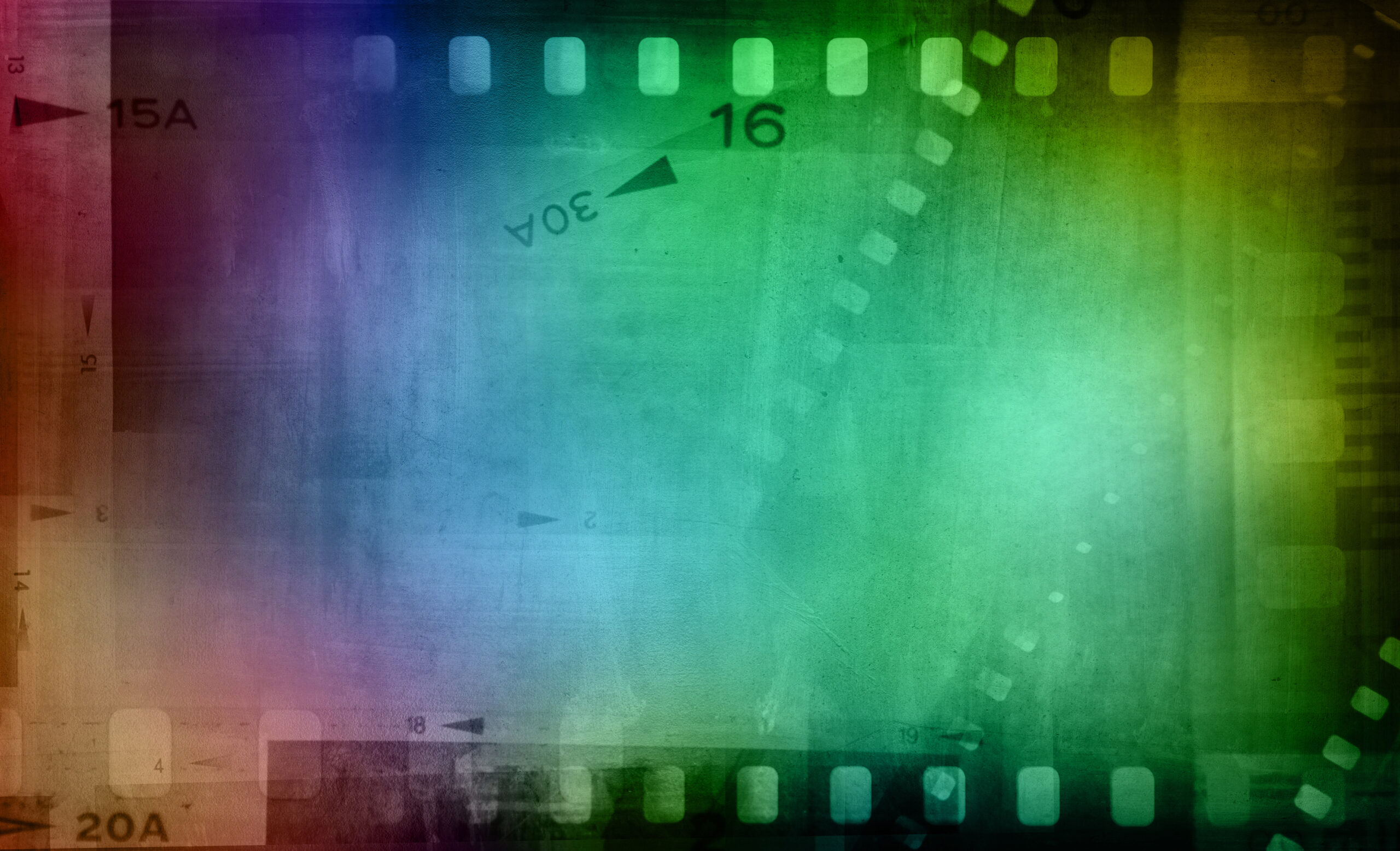 Colorful film frames