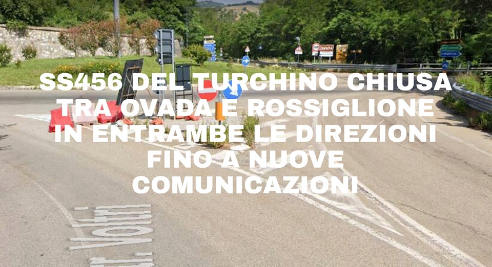 Chiusa al traffico la statale 456 del Turchino a Belforte Monferrato