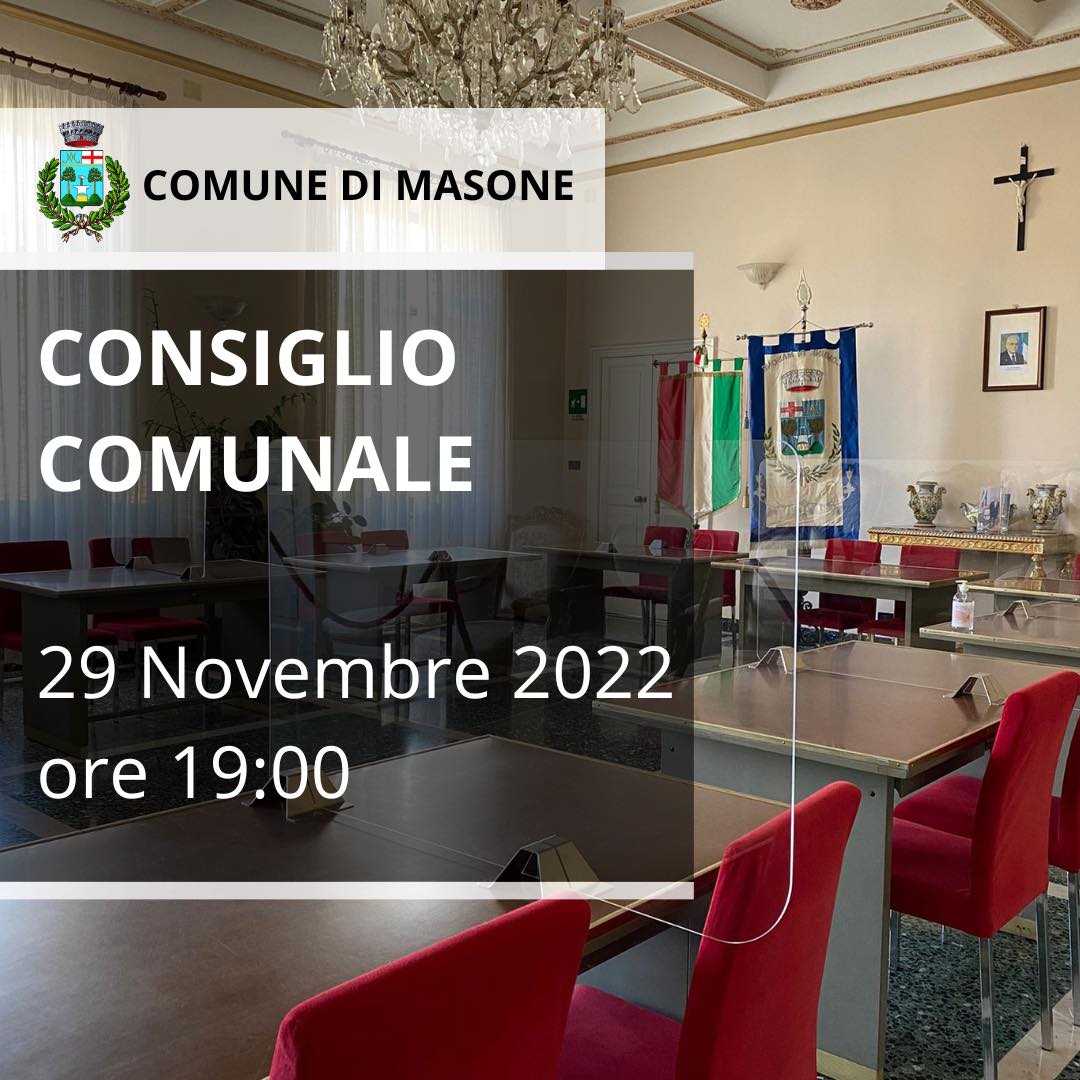 Consiglio Comunale di Masone del  29 novembre 2022