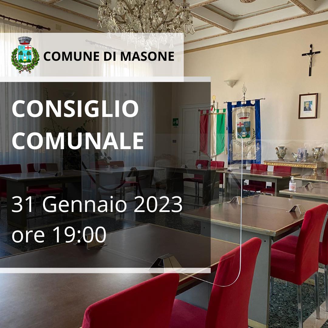 Consiglio Comunale di Masone del 31 gennaio 2023